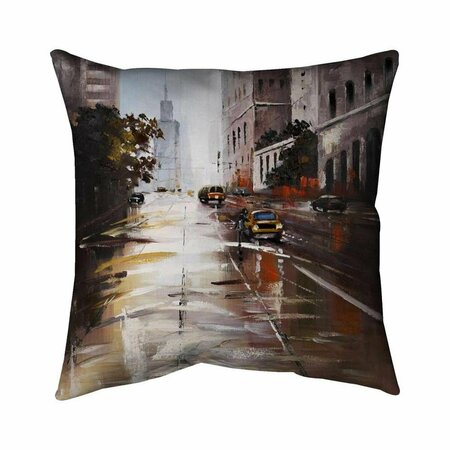 BEGIN HOME DECOR 26 x 26 in. Morning Street Scene-Double Sided Print Indoor Pillow 5541-2626-CI243